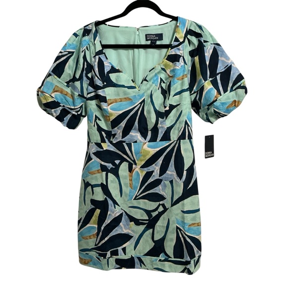 Donna Morgan Poplin Floral Print Sheath Mini Dress, Size 14, NWT Dillards - Picture 2 of 16